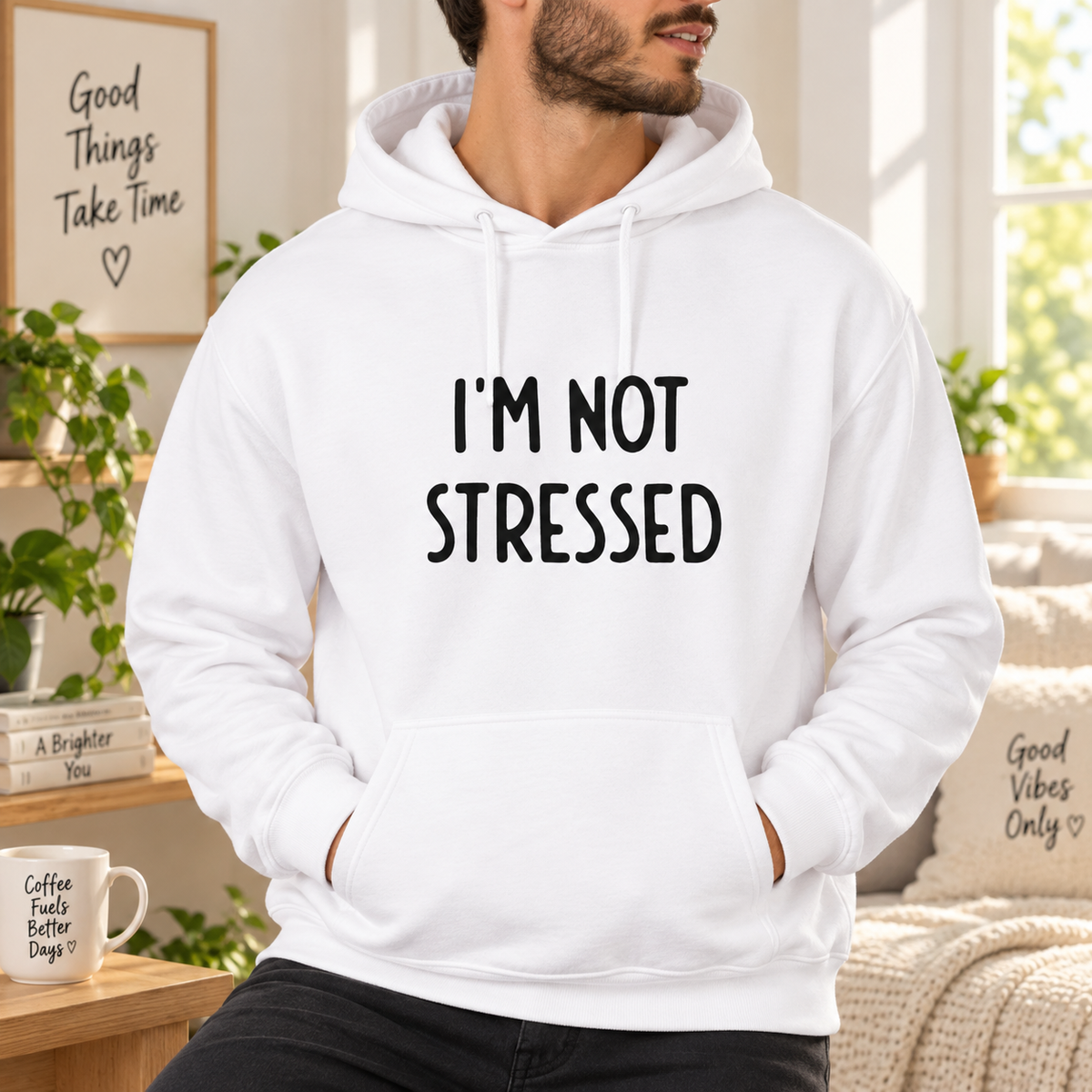Funny I'm Not Stressed Quote White Lie Party Shirt