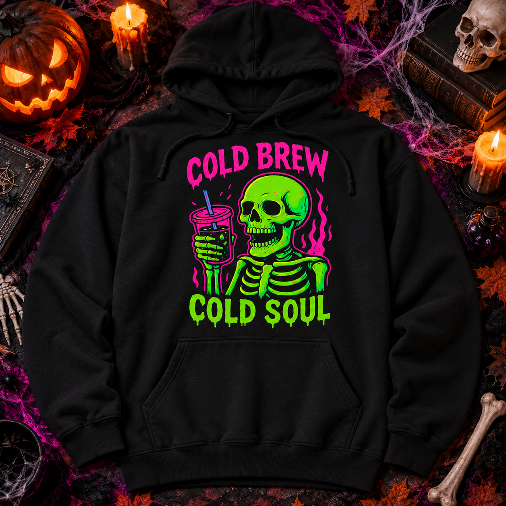 Cold Brew Cold Soul Shirt Funny Skeleton Coffee Tee