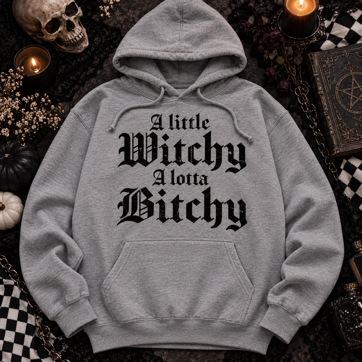 A Little Witchy A Lotta Bitchy Shirt, Spooky Goth Tee