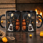 Personalized Gothic Halloween Mug Cute Spooky 3D Illusion Cup