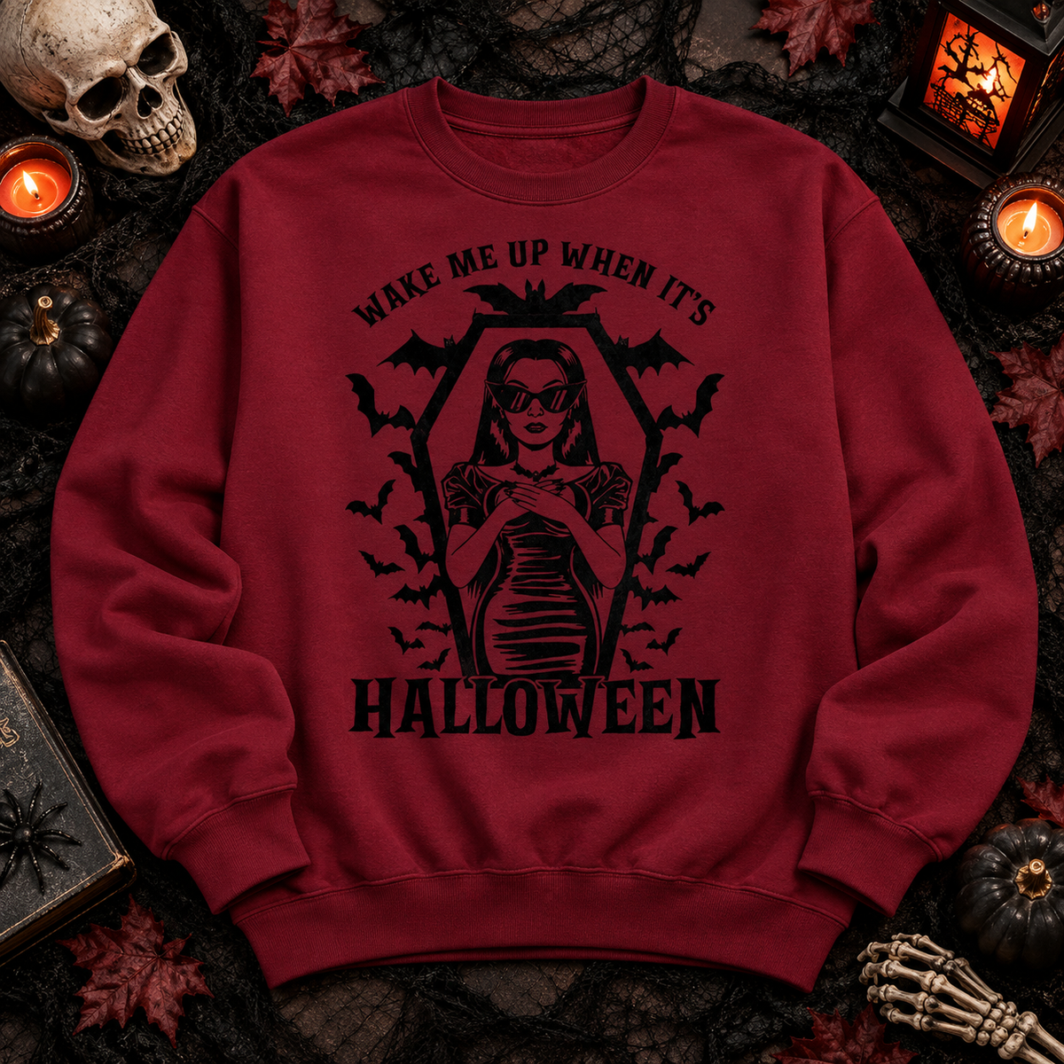 Wake Me Up When It's Halloween Shirt & Hoodie Funny Goth Apparel