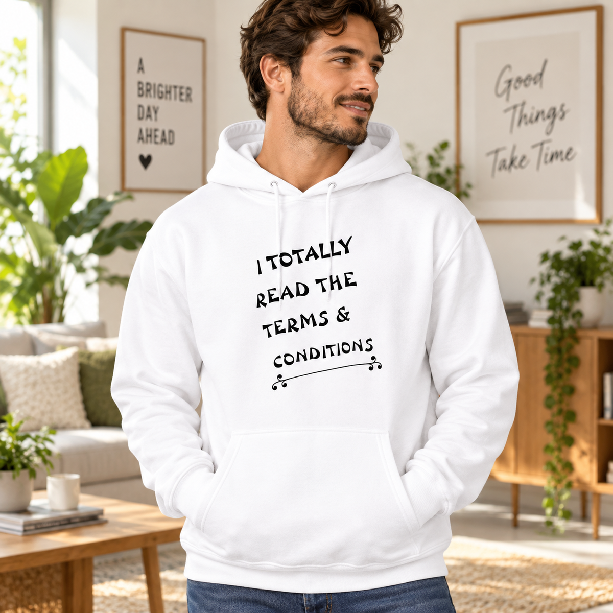 Totally Read Terms And Conditions White Lie Party Shirt