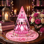 Personalized Pink October Breast Cancer Awareness Witch Hat