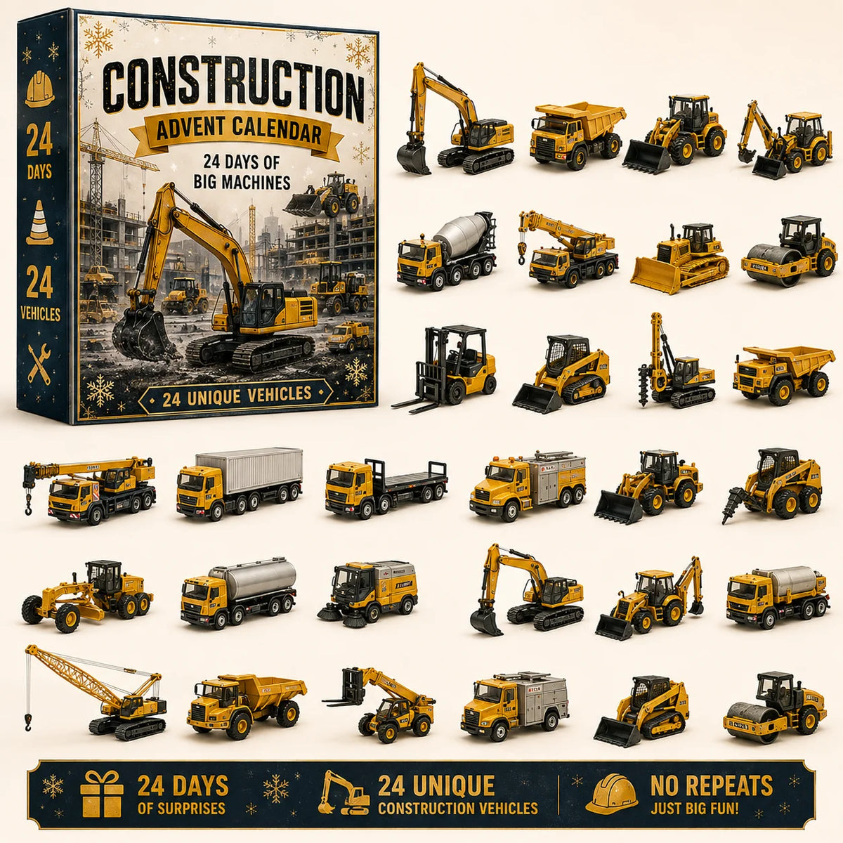 Construction Vehicle 24 Days of Big Machines Advent Calendar 2026