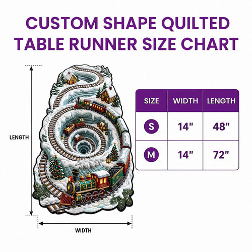Christmas Highland Cow Custom Shape Quilted Table Runner