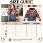 Funny Santa Bison Hairy Belly Hoodie - Custom Name Buffalo Christmas