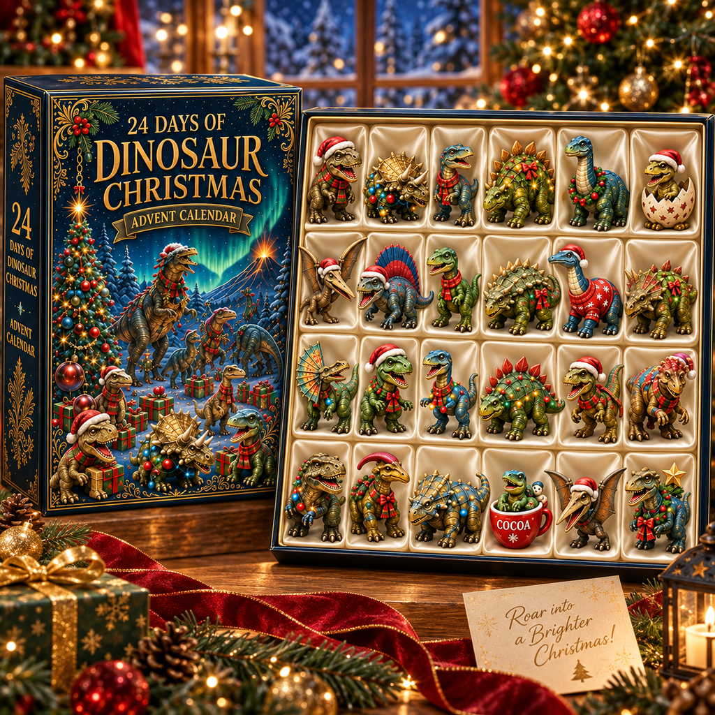 2026 Dinosaur Christmas 24 Days Countdown Advent Calendar 2026
