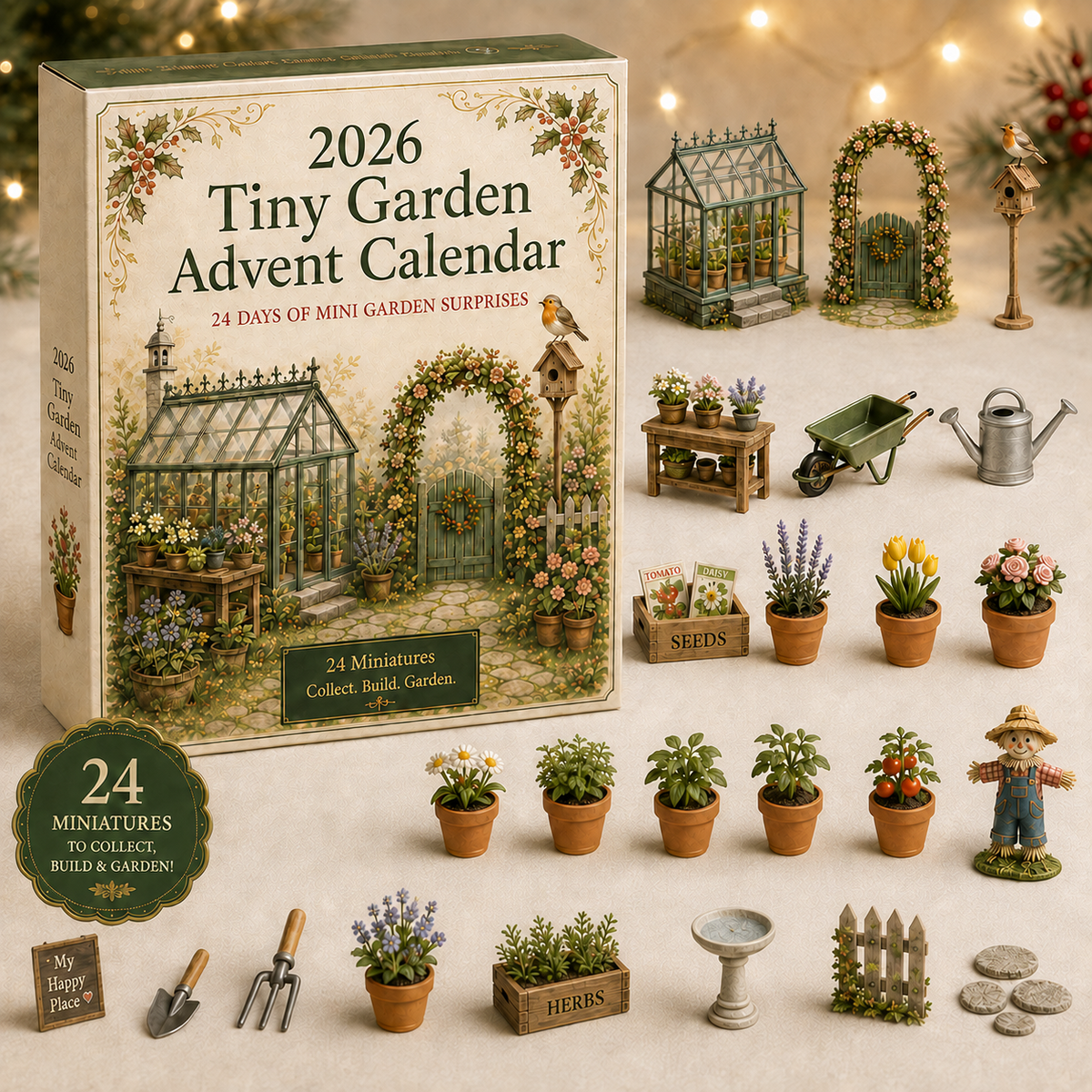 2026 Miniature Garden 24 Days of Tiny Garden Surprises Advent Calendar