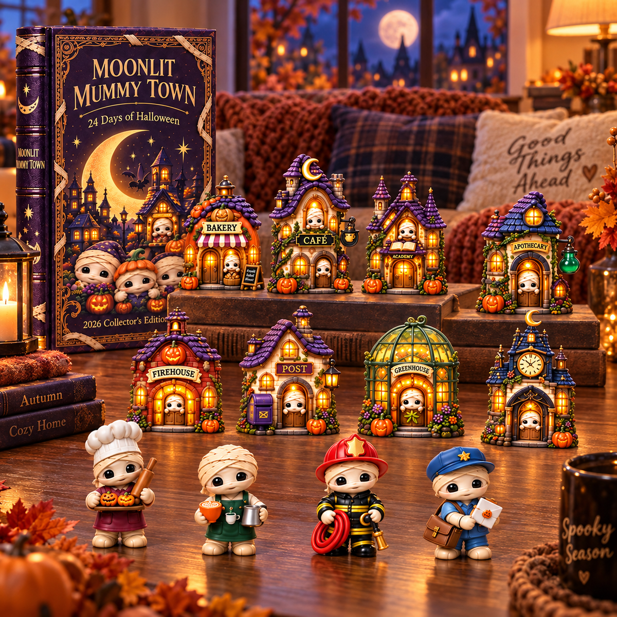 2026 Moonlit Mummy Town Halloween Advent Calendar