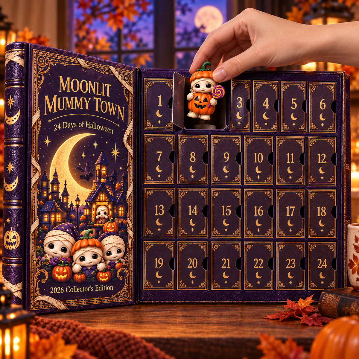 2026 Moonlit Mummy Town Halloween Advent Calendar