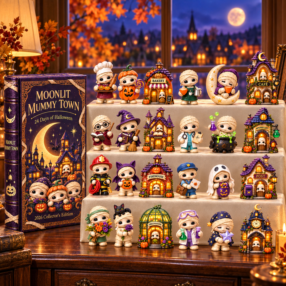 2026 Moonlit Mummy Town Halloween Advent Calendar