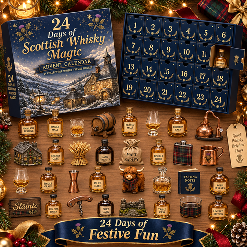 2026 Scottish Whisky Advent Calendar – 24 Days Festive Blind Box with Whisky