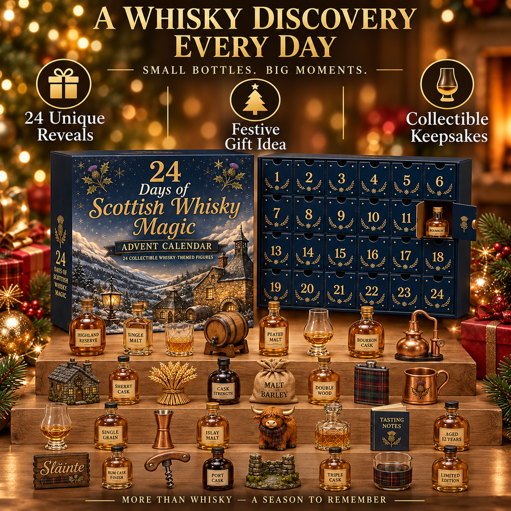 2026 Scottish Whisky Advent Calendar – 24 Days Festive Blind Box with Whisky