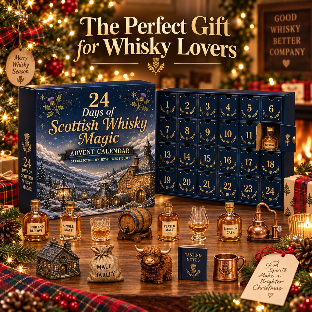 2026 Scottish Whisky Advent Calendar – 24 Days Festive Blind Box with Whisky