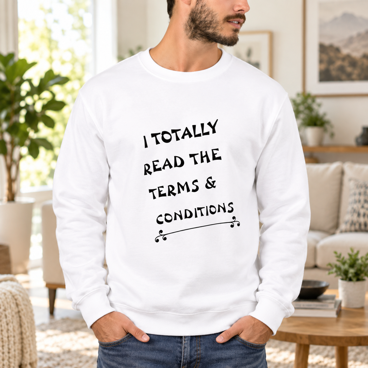 Totally Read Terms And Conditions White Lie Party Shirt