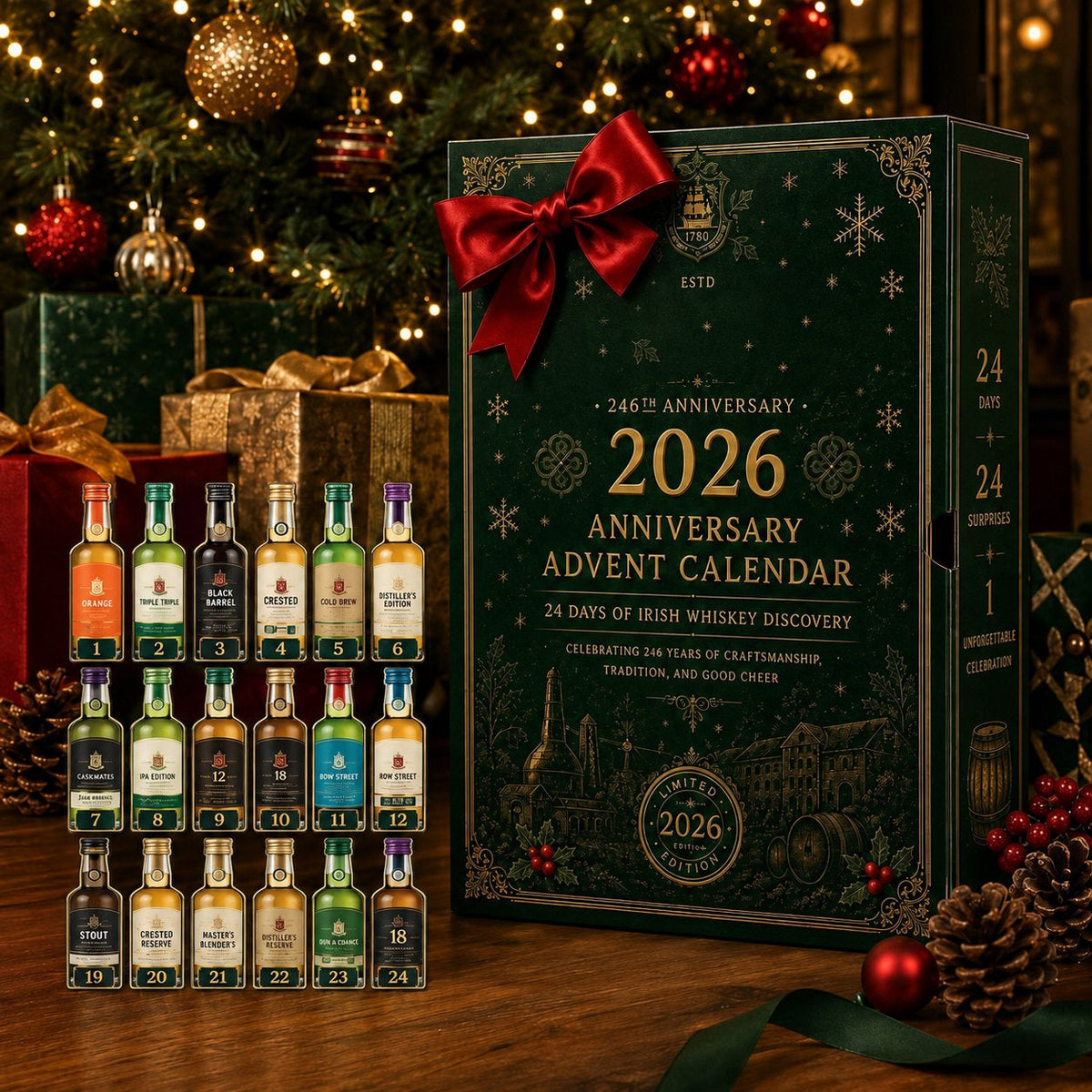 246th Anniversary 24 Days of Irish Whisky Discoveries Advent Calendar 2026