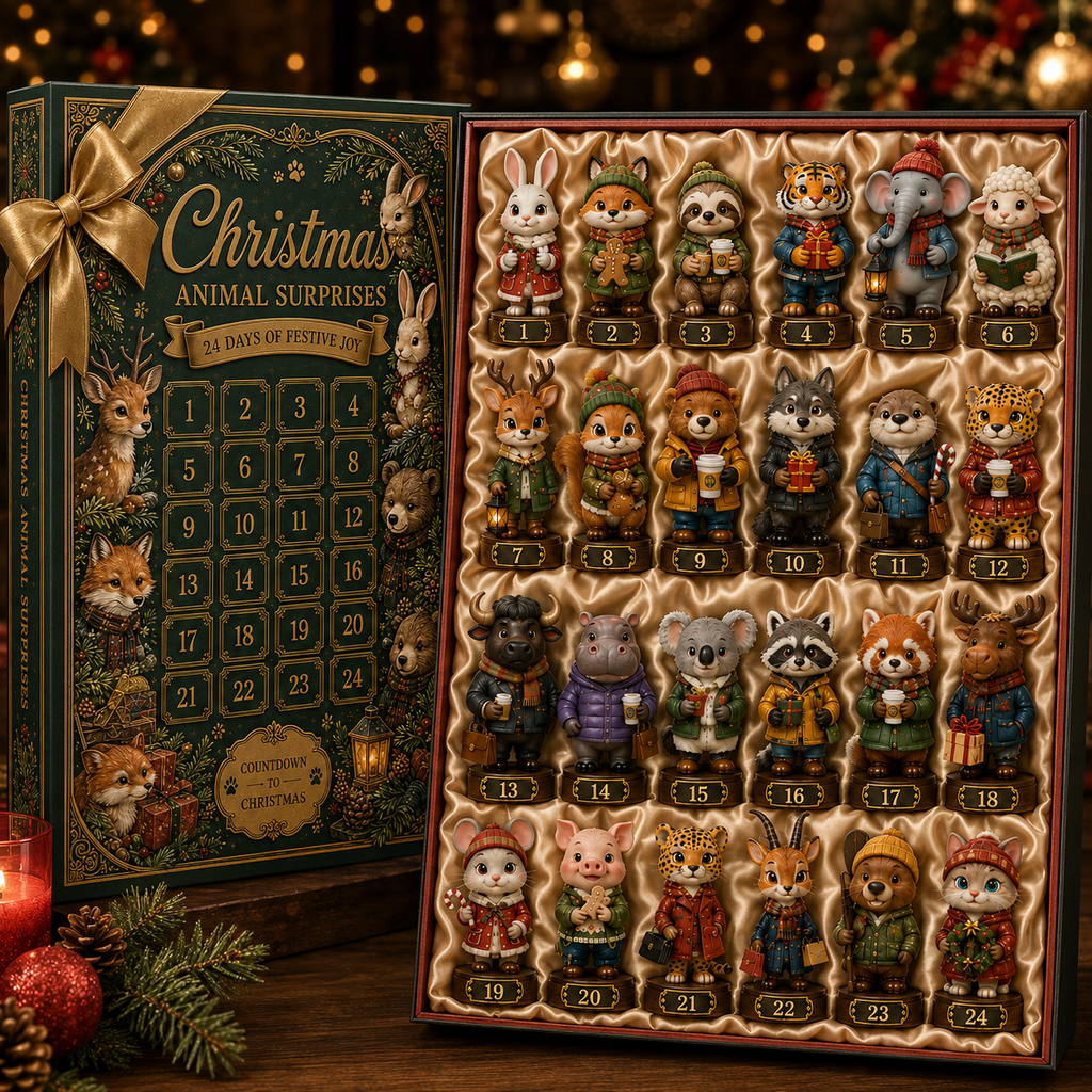 24 Days Christmas Animal Surprise Ornament Countdown Advent Calendar 2026
