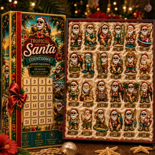24 Days Christmas Beach-vacation Santa Claus Advent Calendar 2026