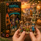 24 Days Christmas Beach Vacation Skeleton Ornament Advent Calendar 2026