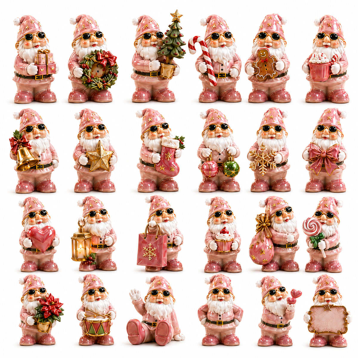 24 Days Christmas Countdown Pink Gnome Advent Calendar 2026