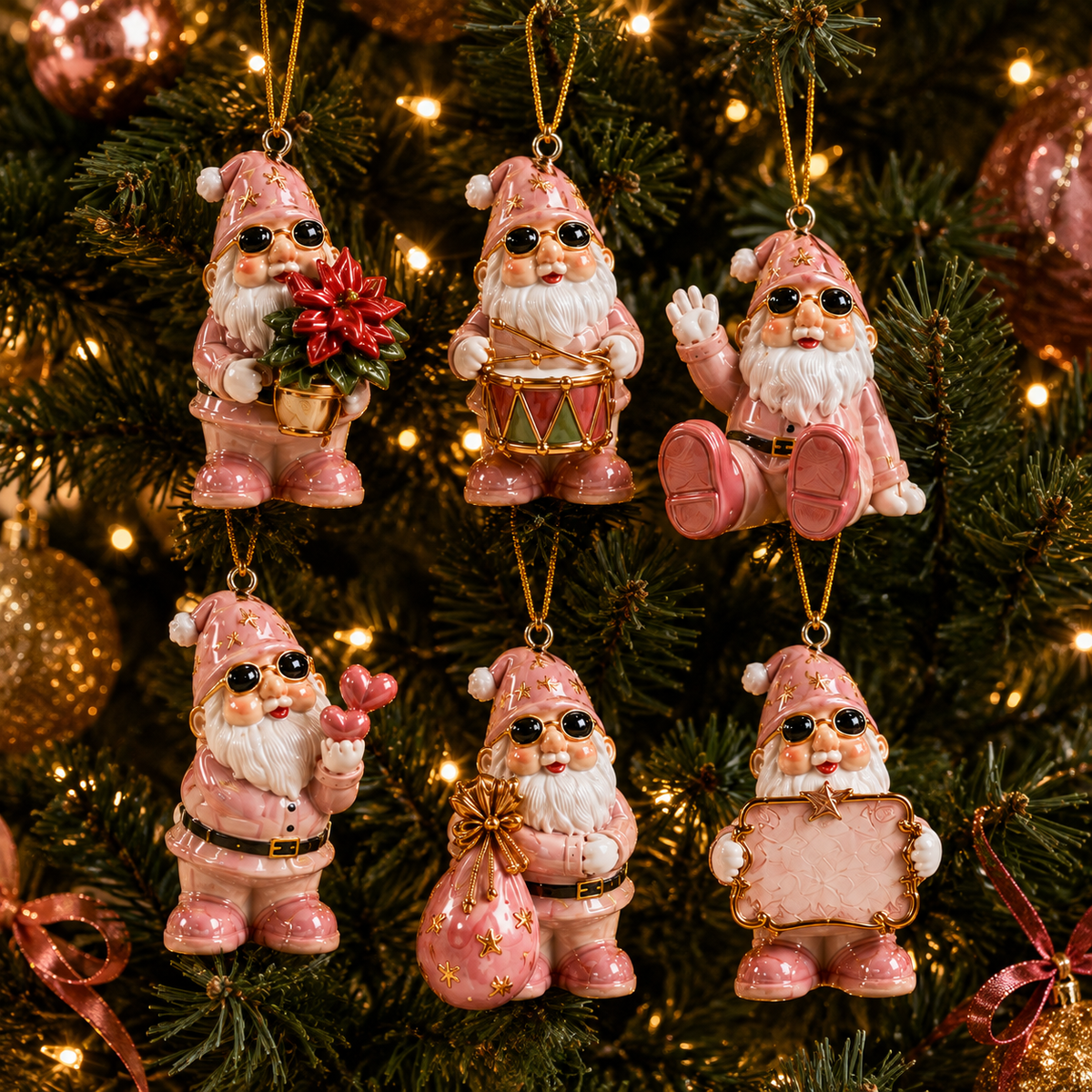 24 Days Christmas Countdown Pink Gnome Advent Calendar 2026