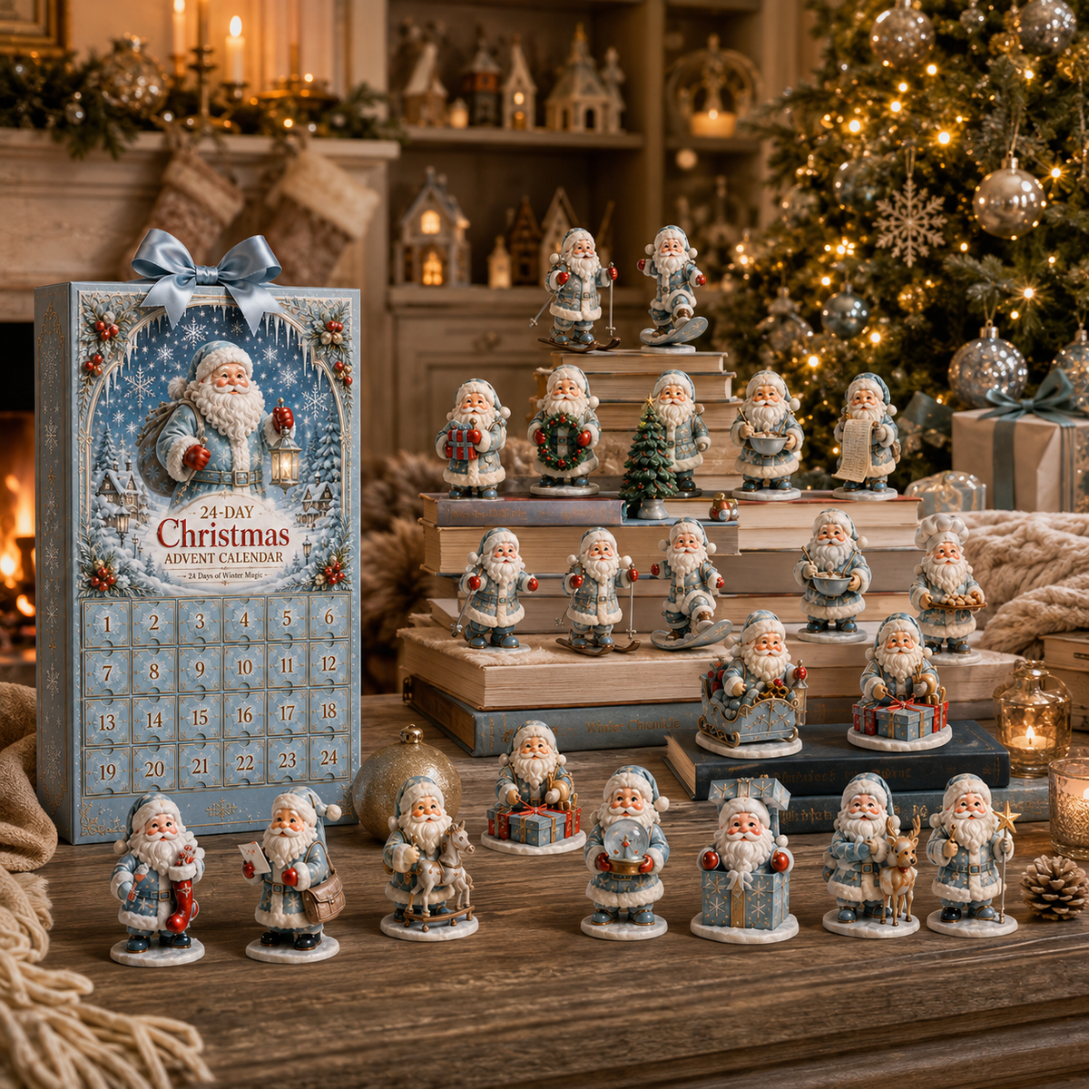 24 Days Christmas Icy Santa Claus Ornament Advent Calendar 2026