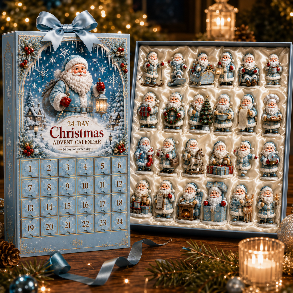 24 Days Christmas Icy Santa Claus Ornament Advent Calendar 2026