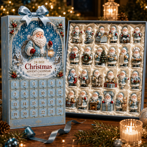 24 Days Christmas Icy Santa Claus Ornament Advent Calendar 2026