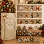 24 Days Christmas Snowflake Ornament Countdown Advent Calendar 2026