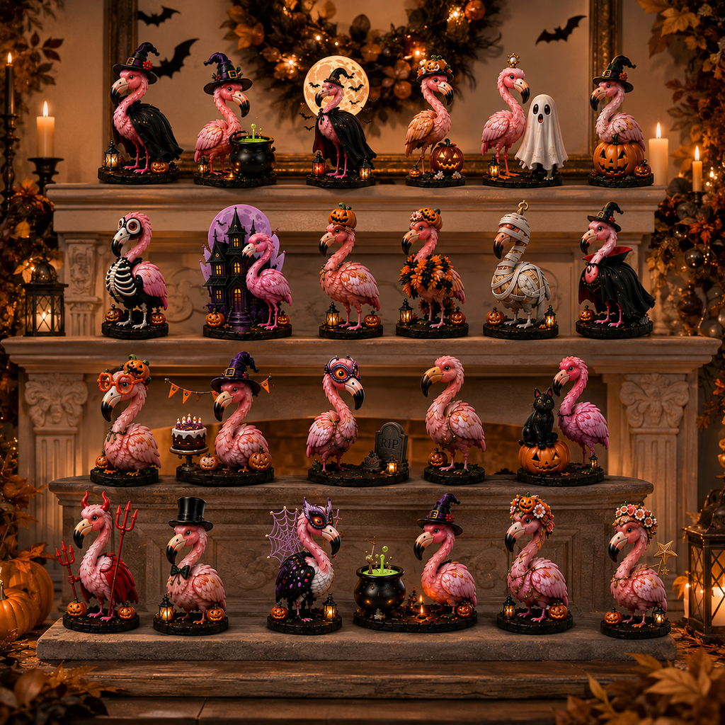 24 Days Halloween Flamingo Ornament Advent Calendar 2026