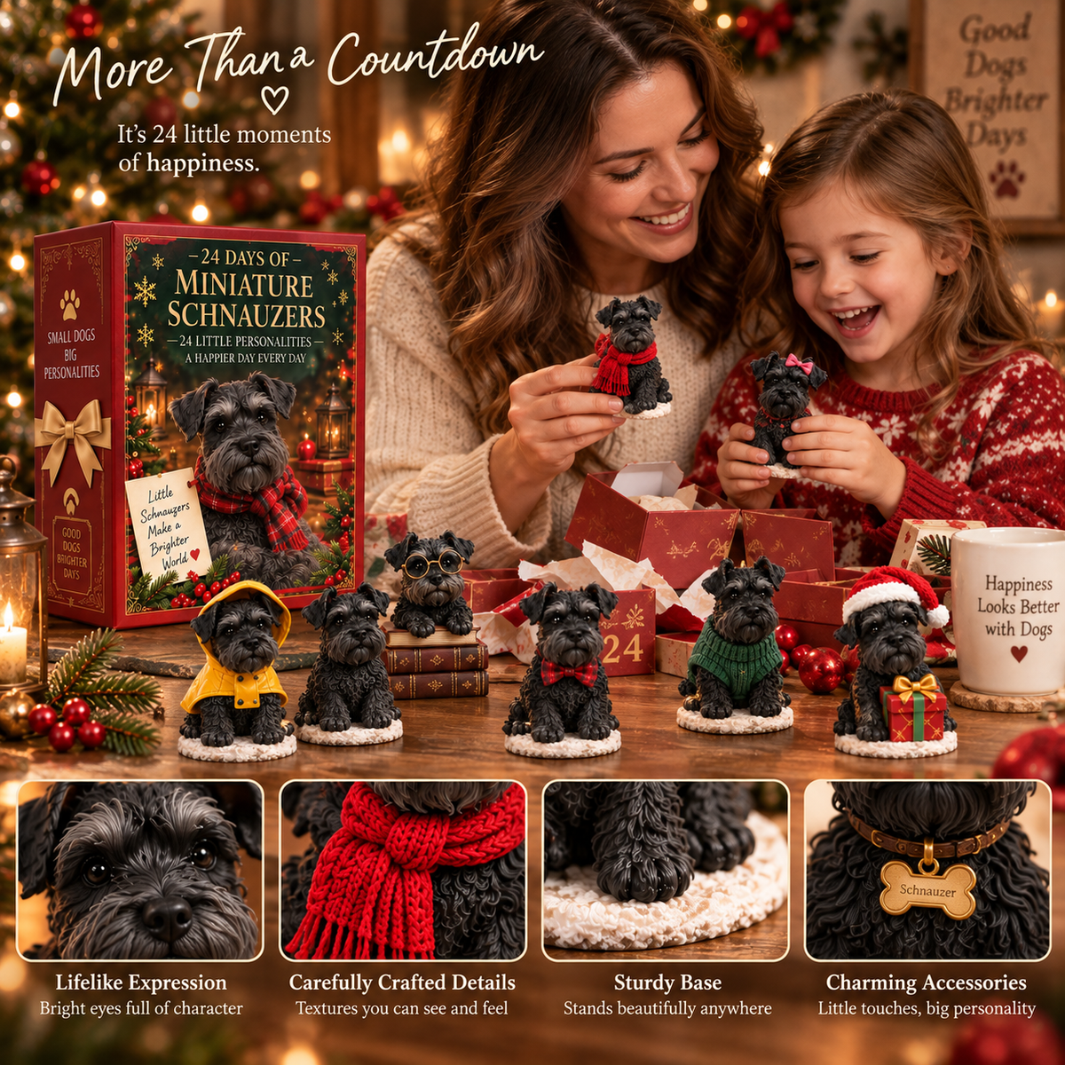 24 Days of Black Miniature Schnauzers Limited Edition 2026 Advent Calendar