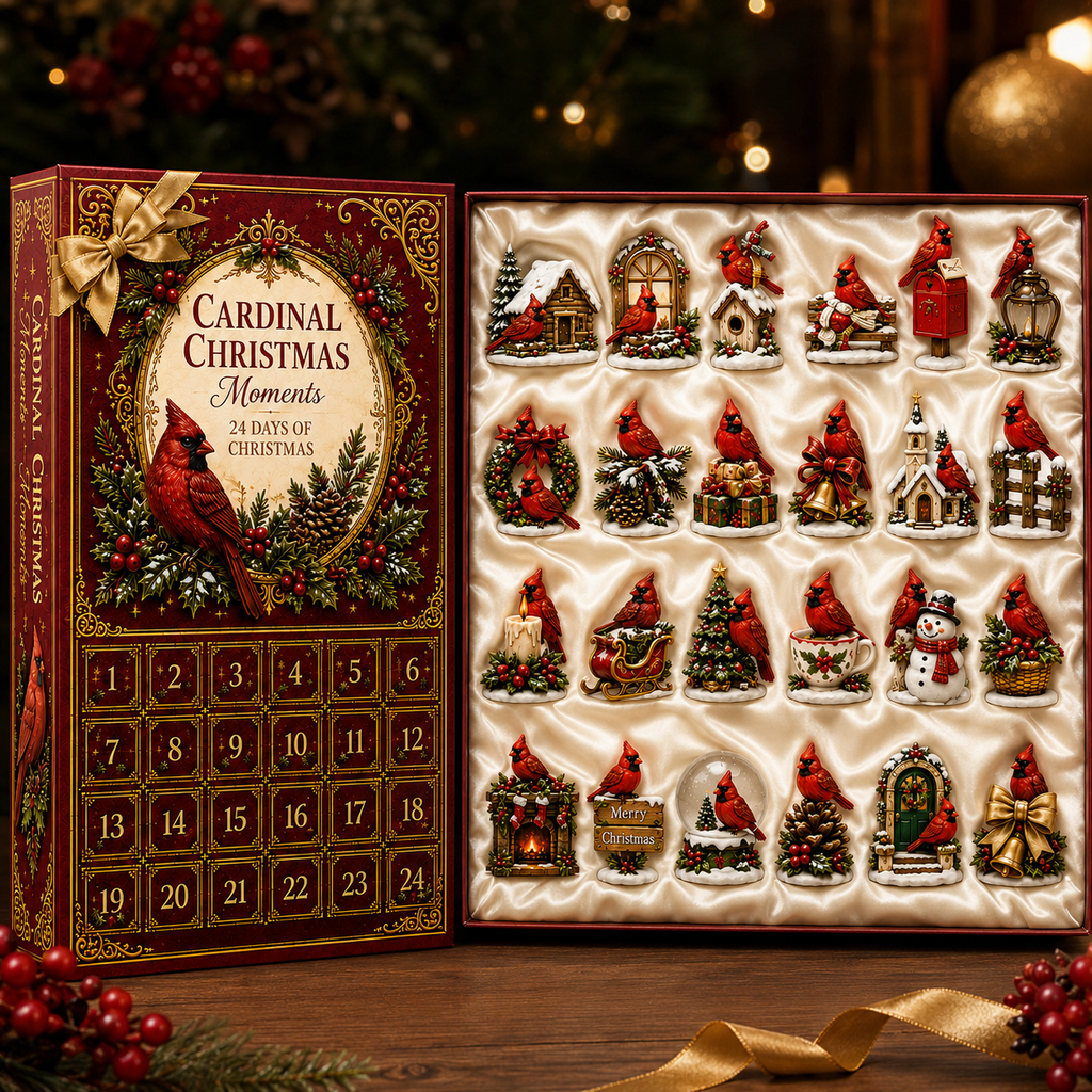24 Days of Cardinal Collectible Christmas & Autumn Figurines Advent Calendar 2026
