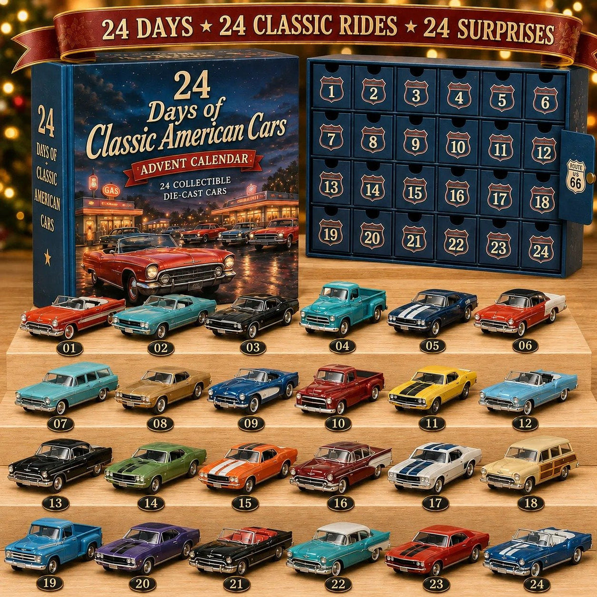24 Days of Classic American Cars Limited Edition Advent Calendar 2026