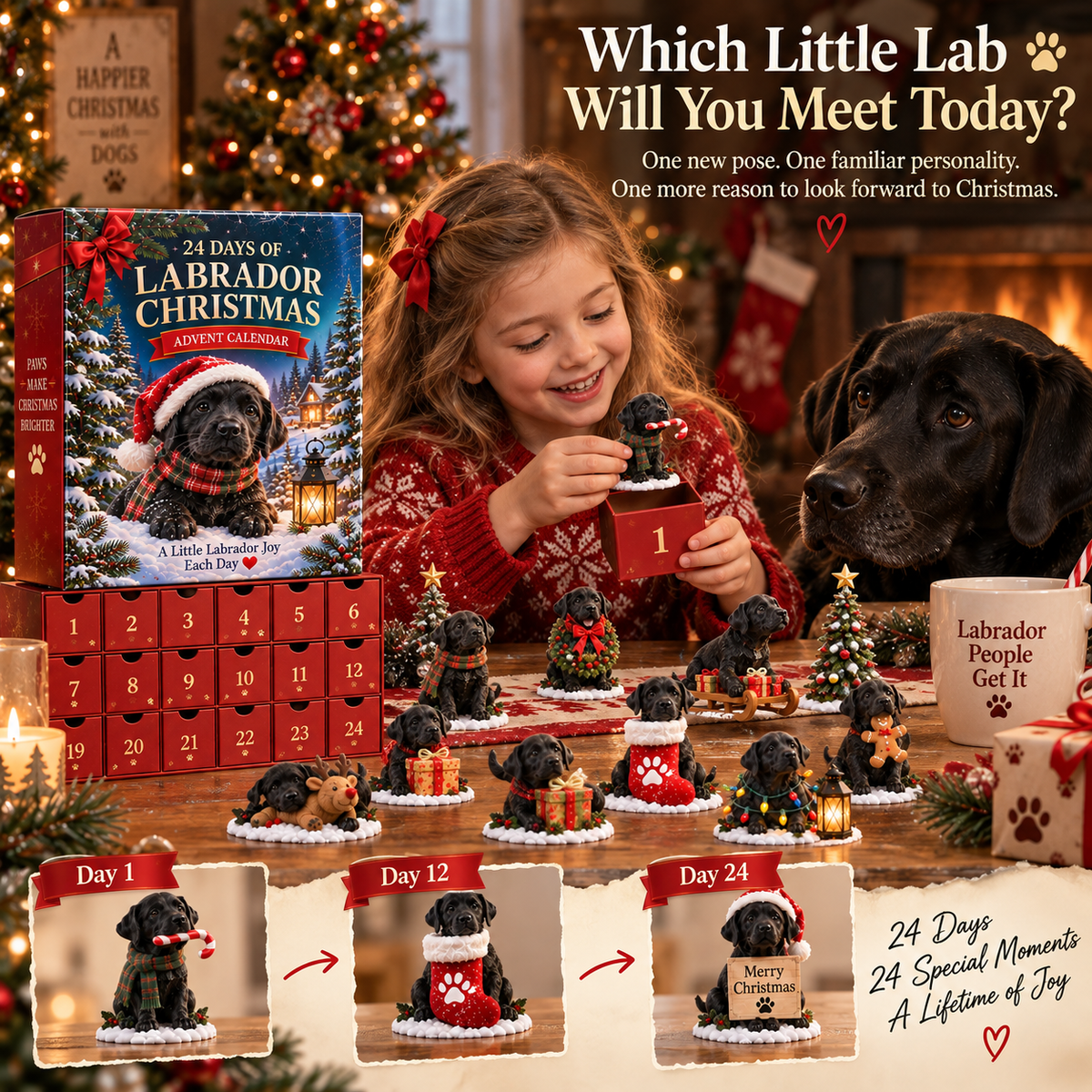 24 Days of Labrador Christmas Black Lab 2026 Advent Calendar