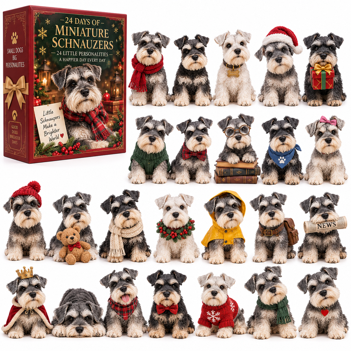 24 Days of Schnauzer Love A Little Bearded Friend Every Day Advent Calendar 2026