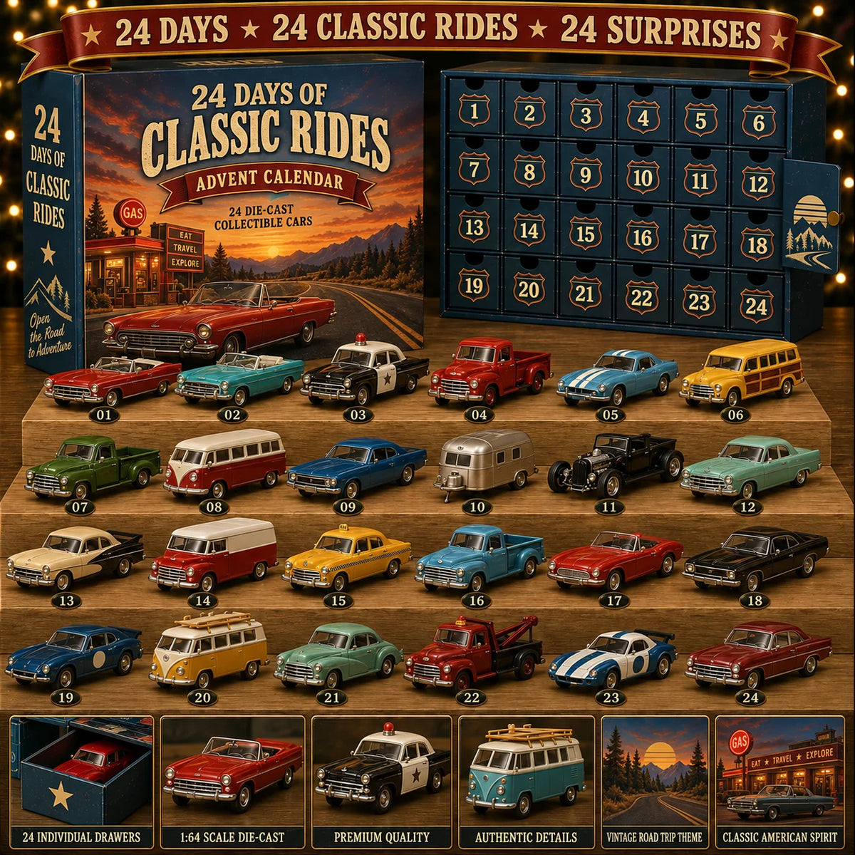 24 Days of Vintage Pickup Trucks Limited Edition Advent Calendar 2026