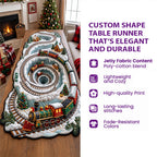 Merry Christmas Custom Shape Quilted Table Runner