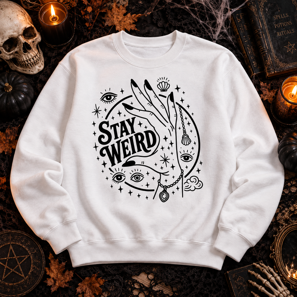 Stay Weird Mystical Shirt & Hoodie Witchy Celestial Apparel