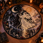 Yin Yang Life & Death 3D Illusion Area Rug – Dark Fantasy Velvet Mat