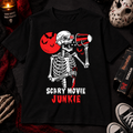Funny Skeleton Graphic Tee Scary Movie Night Sweatshirt