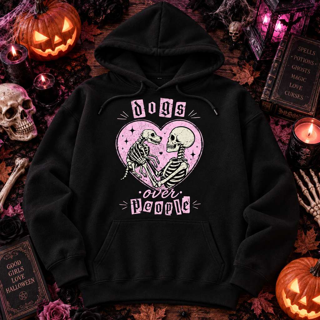Dogs Over People Shirt Pastel Goth Skeleton Tee
