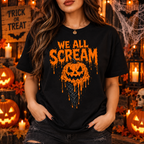 We All Scream Pumpkin Shirt & Hoodie | Funny Halloween Apparel