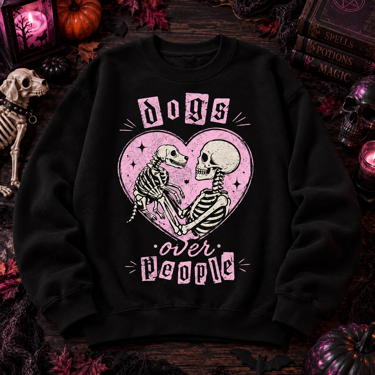 Dogs Over People Shirt Pastel Goth Skeleton Tee