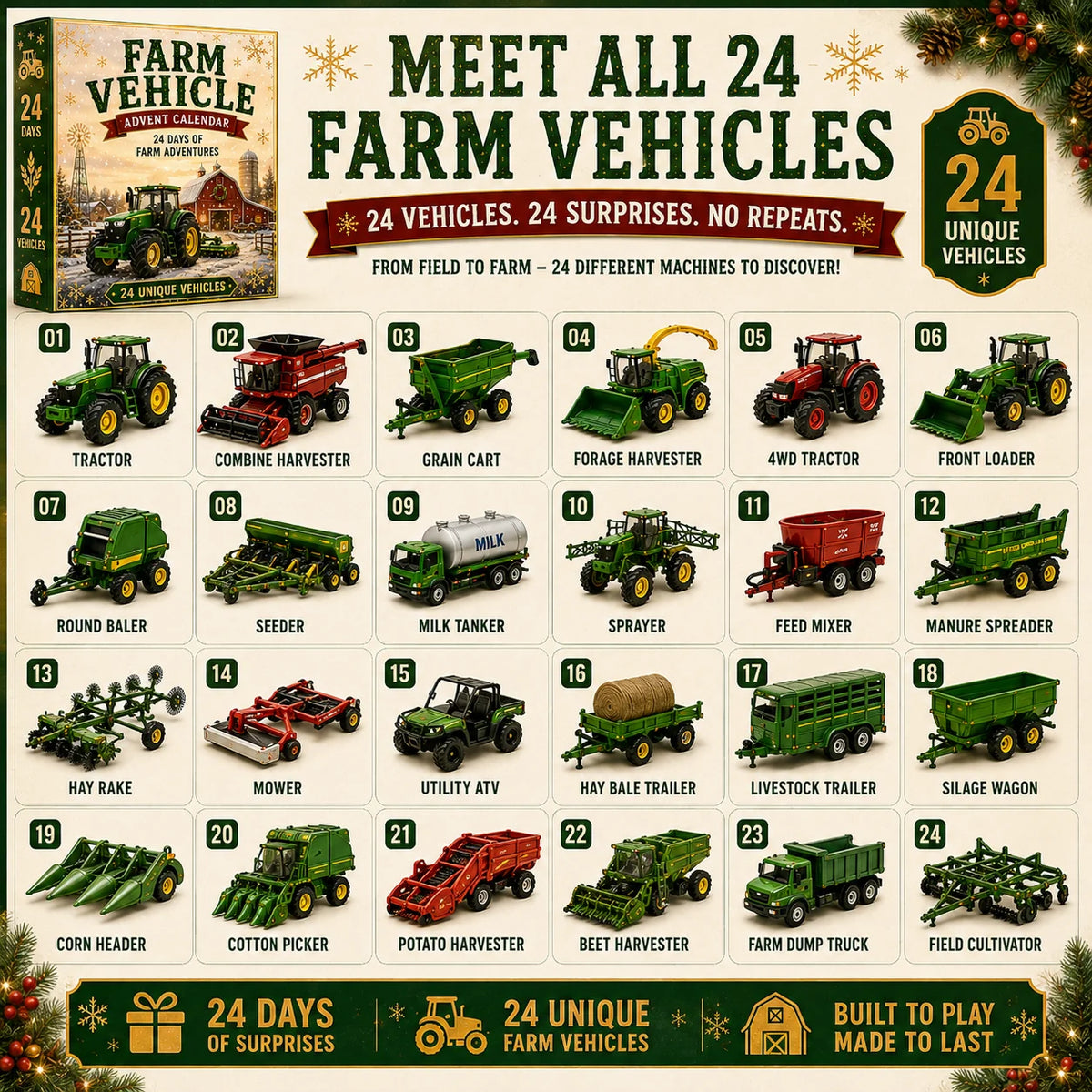 Farm Vehicle 24 Days of Adventures Advent Calendar 2026