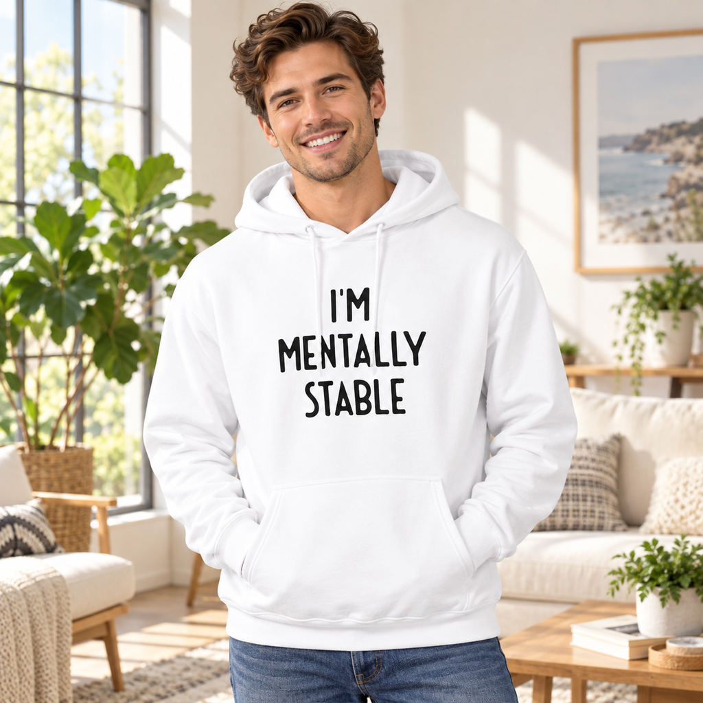 Funny I'm Mentally Stable Quote White Lie Party Shirt