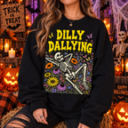 Dilly Dallying Skeleton Shirt Funny Procrastination Tee