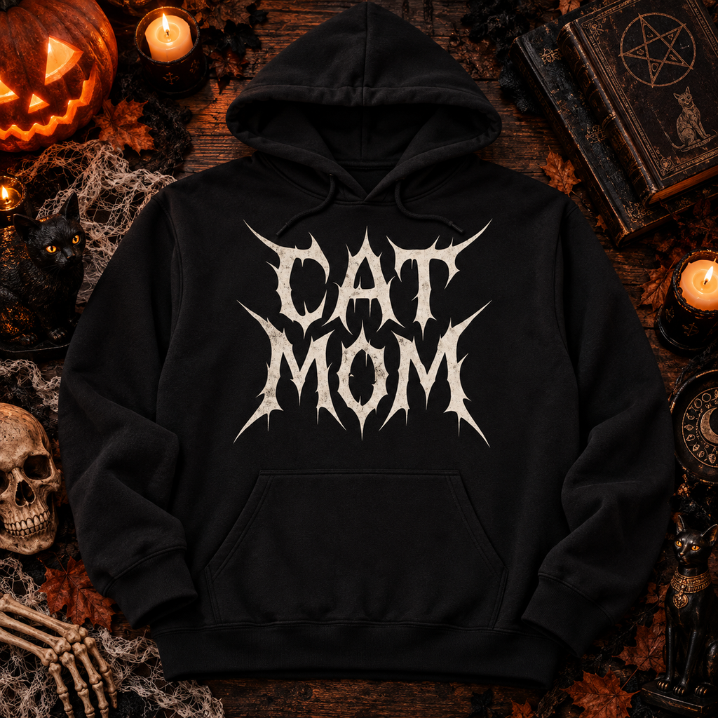 Heavy Metal Cat Mom Shirt, Edgy Goth Tee