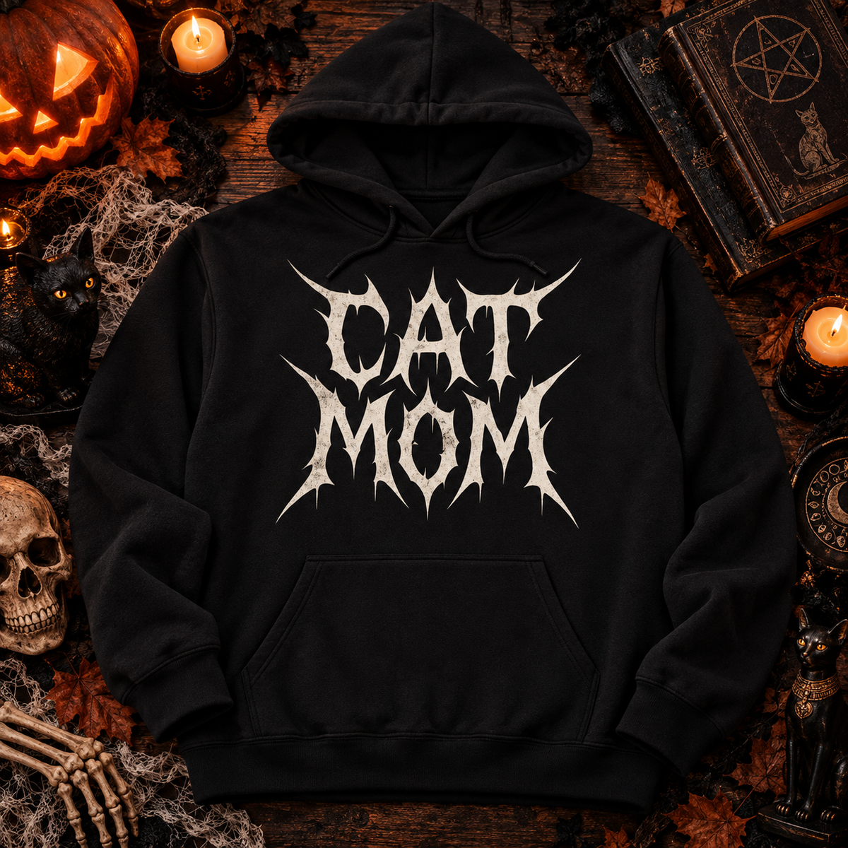 Heavy Metal Cat Mom Shirt, Edgy Goth Tee