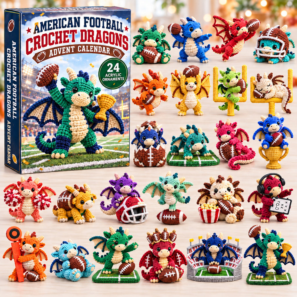 American Football Crochet Dragon Advent Calendar 2026