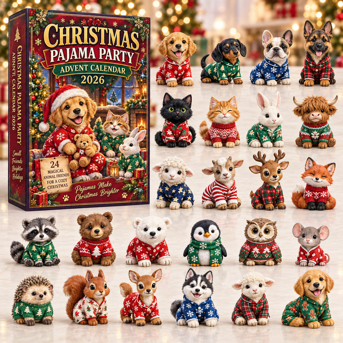 Animal Pajama Party Christmas Spirit Advent Calendar 2026